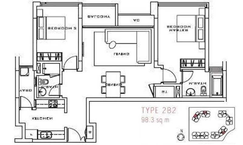 Căn hộ The Estella cho thuê tầng 2 đầy đủ nội thất 2 phòng ngủ giá rẻ